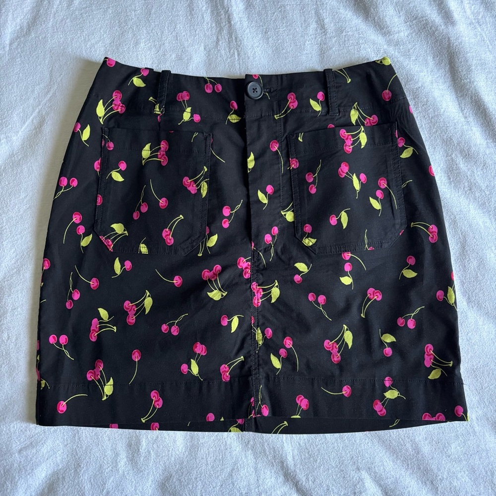 Cherry Skirt Mini Maeve Anthropologie Colette M Retro Whimsigoth Alt ASO Buffy